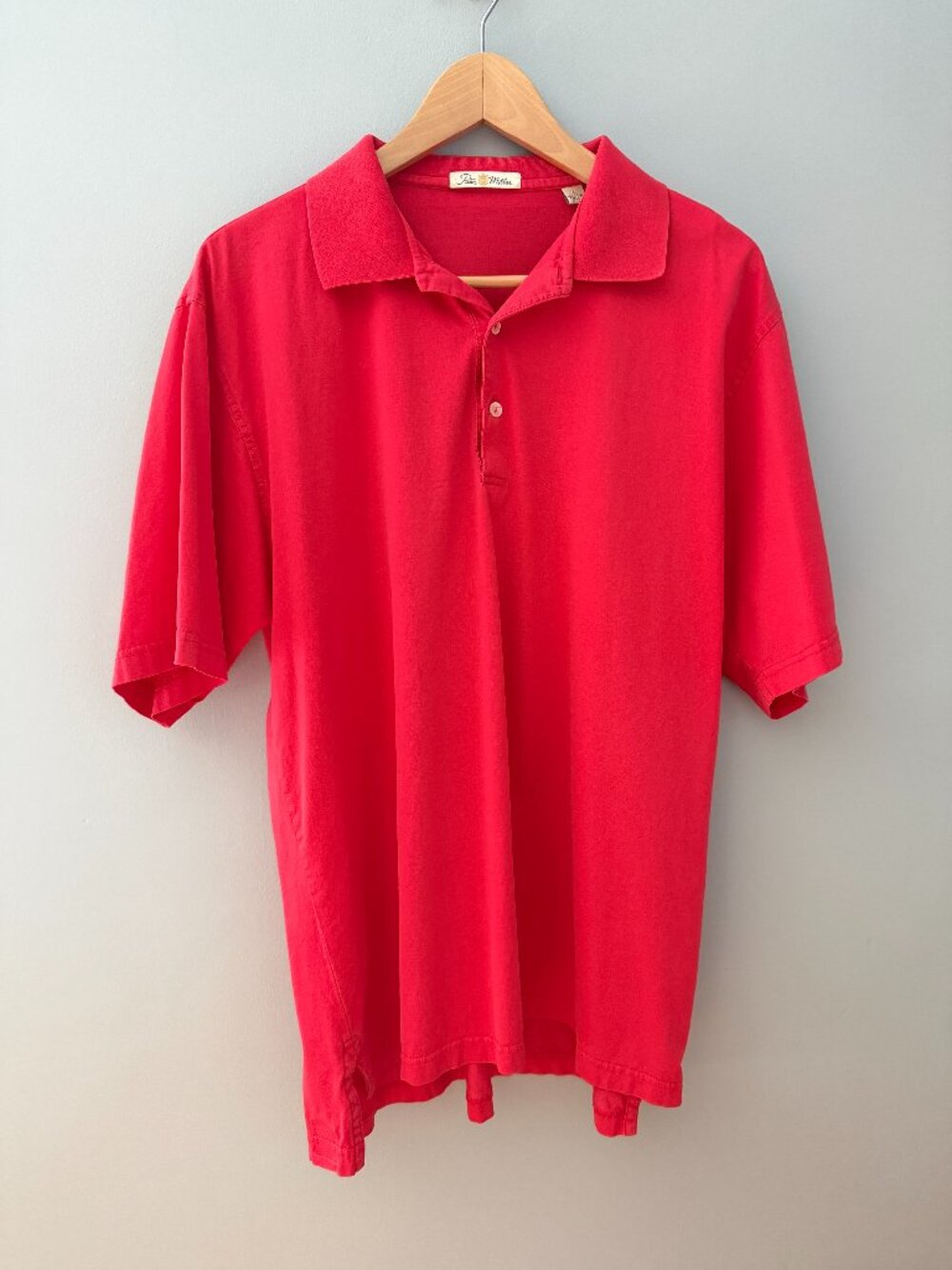 Peter Millar Short-Sleeve Polo Shirt Red Size Large